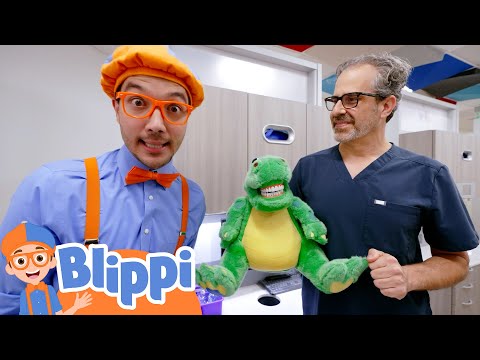 Blippi at the Dentist | Blippi | Educational Videos For Kids | Moonbug Kids