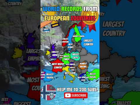 WORLD RECORDS FROM EUROPEAN COUNTRIES #mapping #country #europe #geography #viral #worldrecord #fun