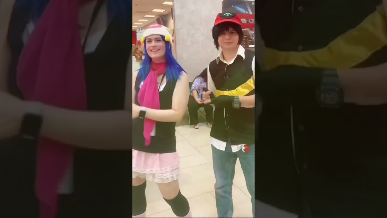 pokédancing w/ Dawn & Ash! ✨💖🤗 #cosplay #couple #pokemon