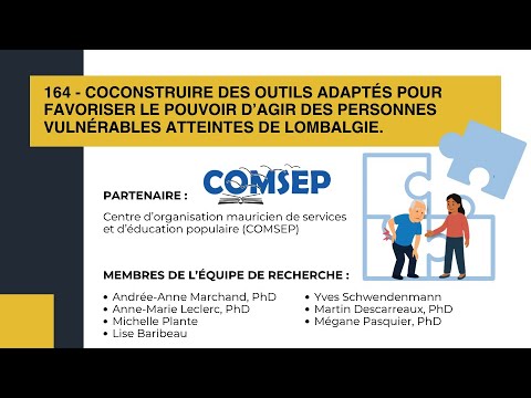 Coconstruire des outils adaptés pour lombalgie