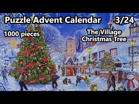 The Village Christmas Tree - 1000 pieces Gibsons jigsaw puzzle timelapse