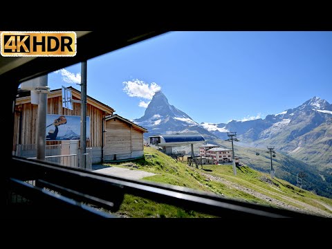 🇨🇭4K Zermatt to Gornergrat Switzerland | Gornergrat bahn Matterhorn Railway | 4K 60p HDR