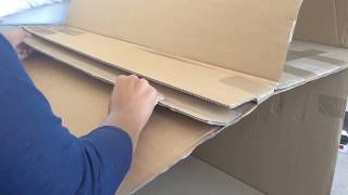 DIY: modern barbie doll house (recycled cardboard box) & diy furniture