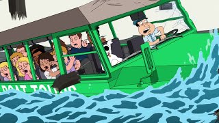 Family Guy - Quagmire tries to steer the boat