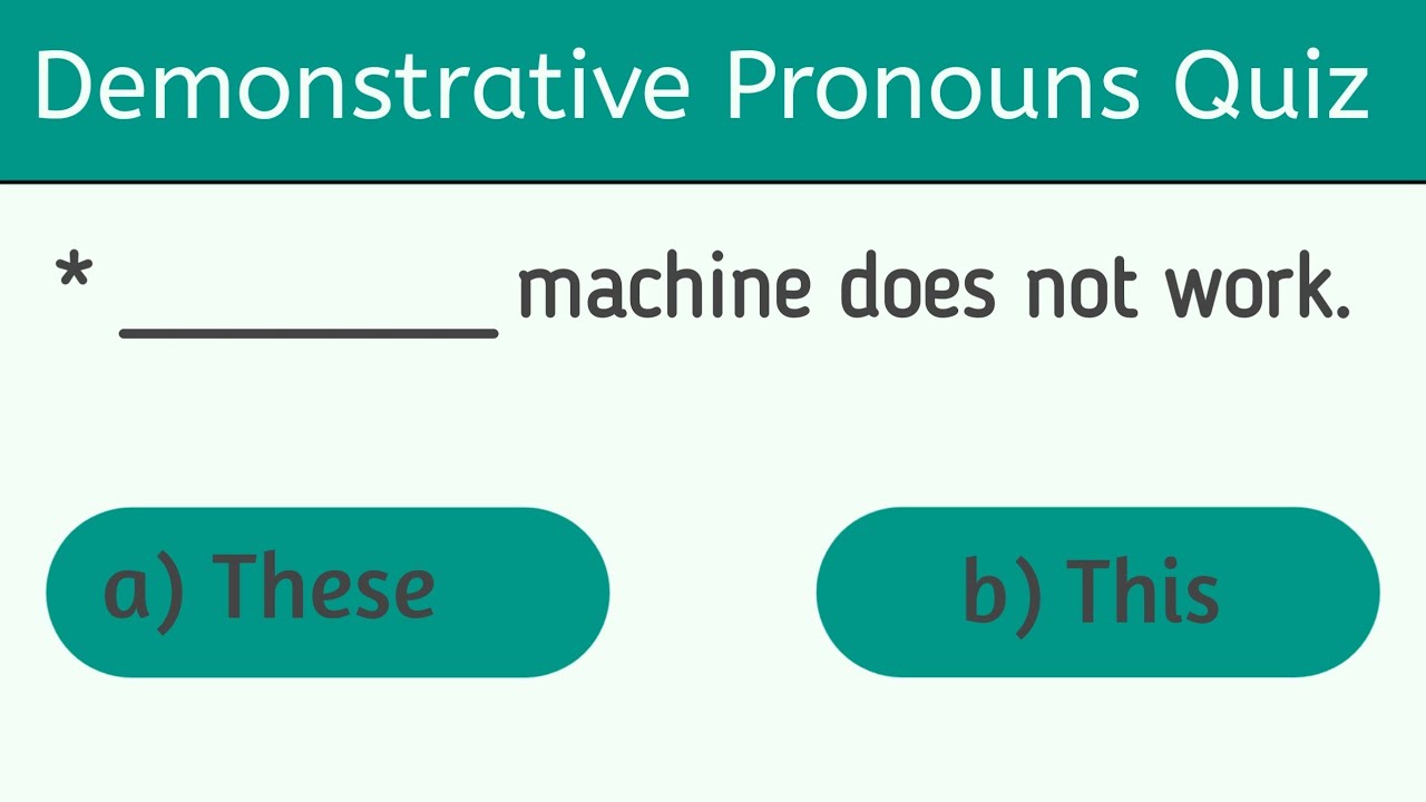 Demonstrative pronouns quiz | This / That / These and Those grammar quiz or test | Ladla Education
