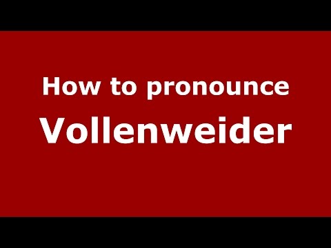 How to pronounce Vollenweider (Spanish/Argentina) - PronounceNames.com