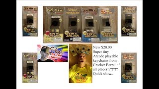 Worlds smallest Working COLOR arcade Keychains from Craker Barrel!!