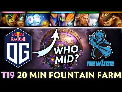 OG 20 min FOUNTAIN FARMING — IMBA STRAT on TI9 vs Newbee