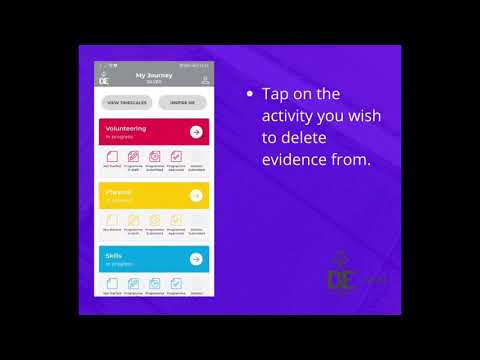 eDofE How To Videos: How to Delete Evidence