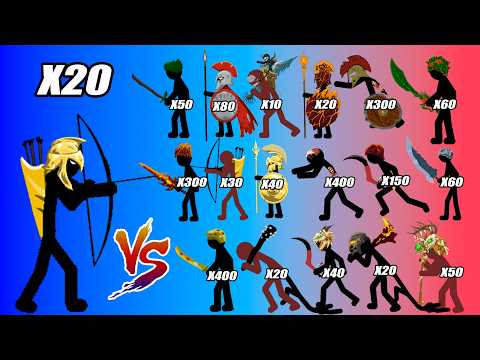 😱All StickMan Army Unit's figures VS Kytchu - Stick War Legacy