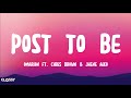 Omarion Ft Chris Brown Jhene Aiko Post To Be Lyrics