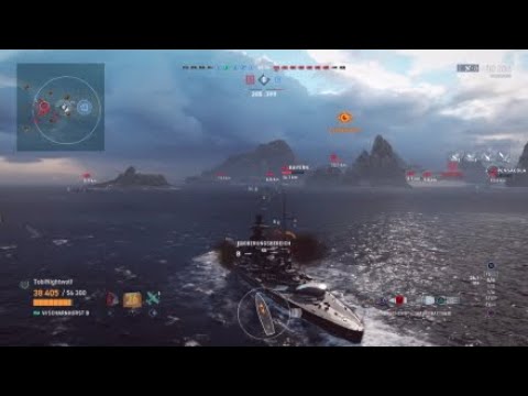 World of Warships: Legends - Scharnhorst B - Domination Brawl - 186k damage & Kraken