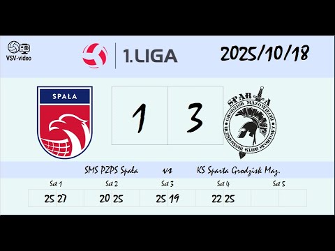 Volleyball POLAND 1st League 2025-10-18 Spała vs Grodzisk Maz.