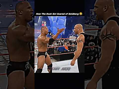 How The Rock Got Scared of Goldberg 😂 | The Rock Ran Away From The Ring #shorts