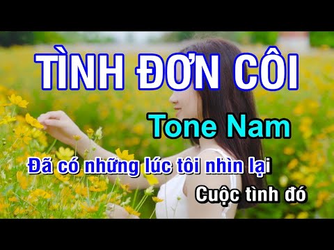 Tình Đơn Côi (Karaoke Beat) - Tone Nam | Nhan KTV