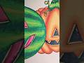 watermelon head & pumpkin head! #art #drawing #illustration #sketchbook #prisma #shorts