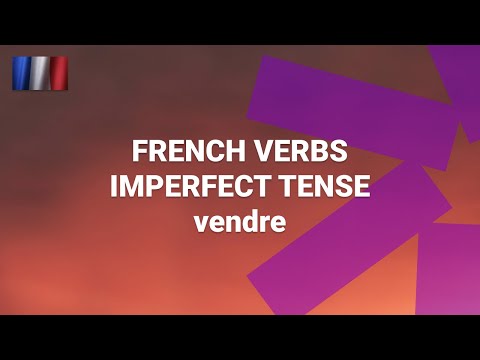 How Is the Imperfect Tense Formed for Regular re Verbs in French Such As vendre to sell