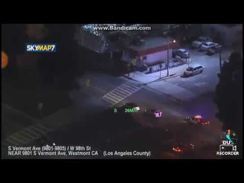 LAPD pursuit a stolen vehicle in South LA 7/31/2017