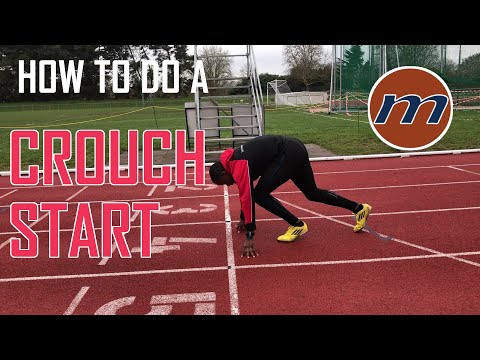 Sprint Training - How to do a Crouch Start.  Sprint start technique