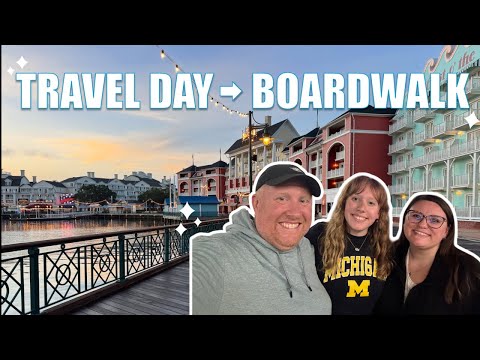 Disney Travel Day to BoardWalk Inn | Room Tour & First Night at Walt Disney World