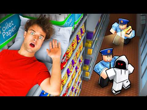 Surviving 100 NIGHTS In ROBLOX MEGA STORE..