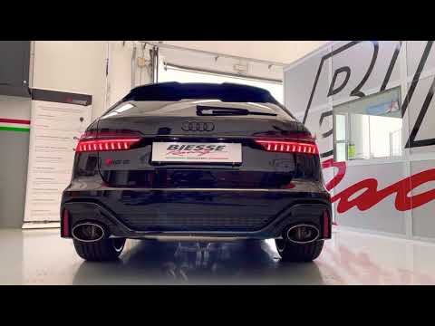Akrapovic exhaust system (Evolution line Titanium) for Audi RS6 C8! Sound valves open/closed.