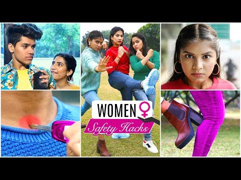 9 Women SAFETY & SELF DEFENCE Hacks ... | #LifeSavingHacks #Fun #Anaysa