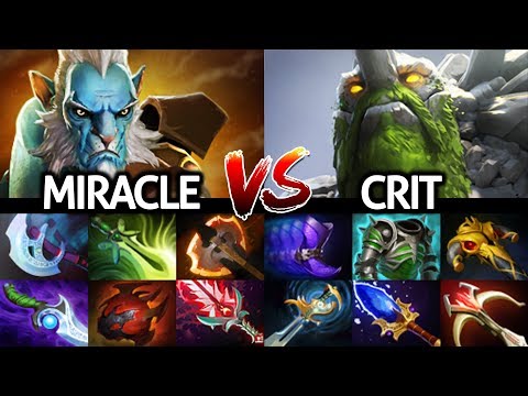 MIRACLE Phantom Lancer VS CRIT Tiny Epic Counter Pick Game 7.22 Dota 2