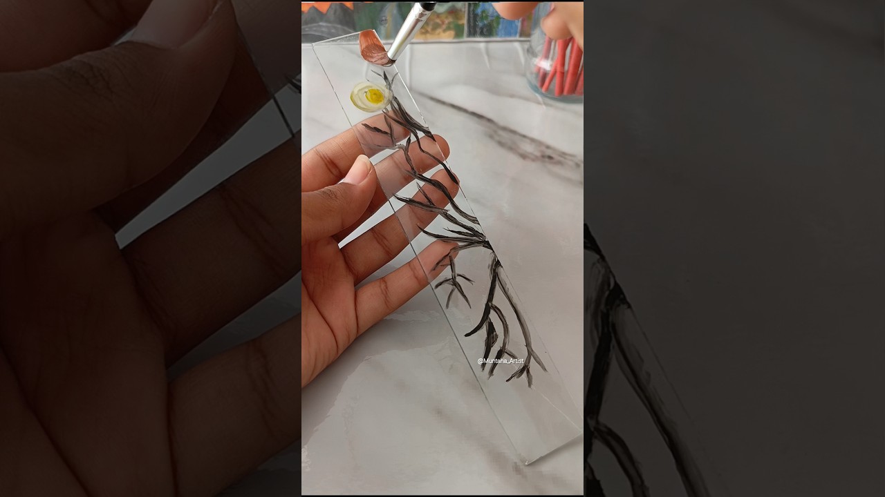 Glass painting ideas for beginners #art #painting #shorts #trending