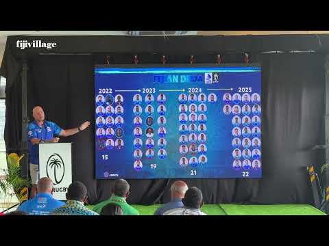 Swire Shipping Fijian Drua Head Coach presents at the Fiji Rakavi Symposium 2025.