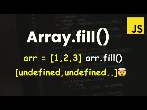 Array Fill Method In Javascript Shorts