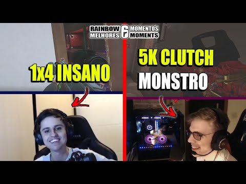 5K ABSURDO DO ALEM4O, RAZAH GANHANDO CLUTCH 1x4, 4K DO PALUH E MAIS - MELHORES MOMENTOS LIVES R6
