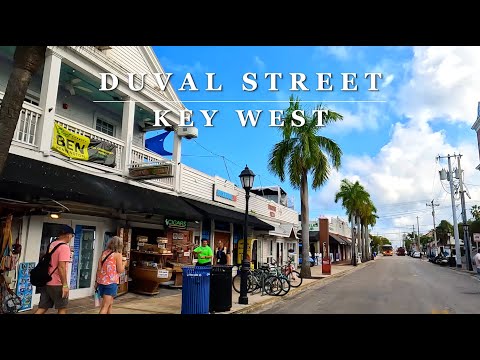 [4K] DUVAL STREET - KEY WEST, FL - 4K Relaxing Tropical Scenic Walking Tour with Binaural 🎧