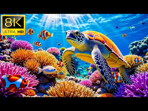Beautiful Relaxing Music 🐠 Calming Music with Coral Reef Underwater Sounds for Sleep & Relaxation