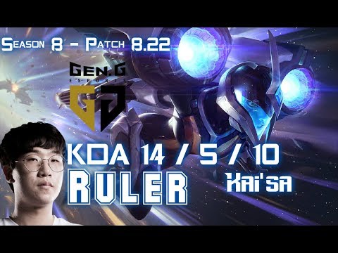 GEN Ruler KAI'SA vs EZREAL ADC - Patch 8.22 KR Ranked