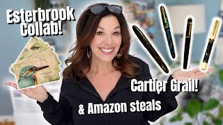 New Fountain Pen Haul! Esterbrook x Bungubox, Amazon Pens & Cartier Surprise | Analog Addicts Ep. 1