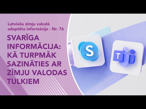 Video ziņas Nr. 76 “Svarīga informācija: kā turpmāk sazināties ar zīmju valodas tulkiem”