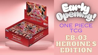 EARLY OPENING! One Piece TCG EB-03 Heroine's Edition Booster Box Opening! Big SP Pull! #onepiece