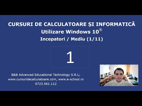 Curs de Utilizare PC / Windows 10 pentru incepatori  - 1/11 -  Hardware, software, componente