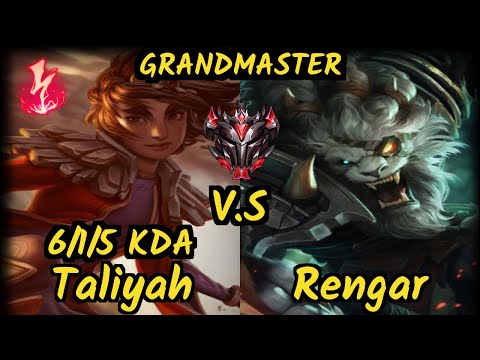 Pride (TALIYAH) vs RENGAR - 6/1/5 KDA JUNGLE GAMEPLAY - EUW Ranked GRANDMASTER