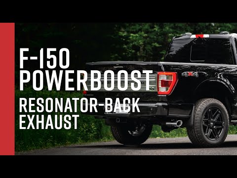 2021+ FORD F-150 POWERBOOST // MBRP 3" Resonator-Back, Single Rear Exit Exhaust