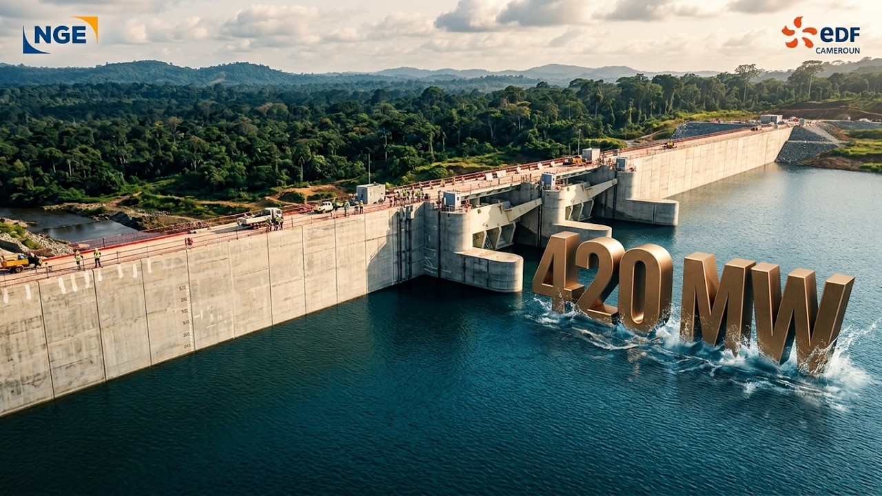 Mise en eau du barrage de Nachtigal