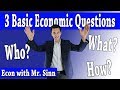 Three Basic Economic Questions: What to Produce, How, For Whom