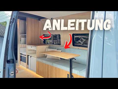 VERSTECKTER Ganzkörperspiegel im Van 😱 & Schwenkbarer Tisch - Campervan Selbstausbau Anleitung