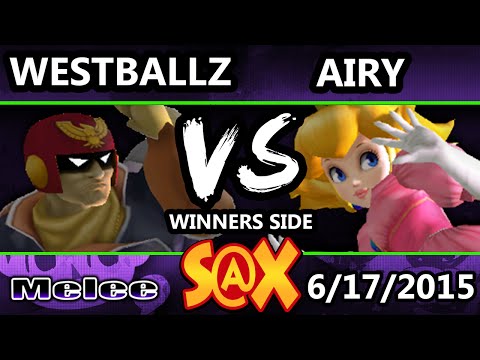 S@X 102 - Westballz (Captain Falcon) Vs. Airy (Peach) SSBM Tournament - Smash Melee
