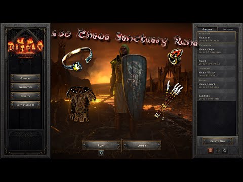 Insane Luck / 100 Chaos Sanctuary Runs/ Diablo 2 Resurrected