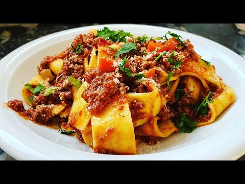 PAPPARDELLE AL CINGHIALE wild boar ragù, original recipe from Tuscany