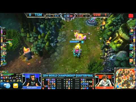 LMHT [03-10-2014]  SSW vs TSM - Chung Kết Thế Giới Mùa 4 - Tứ Kết 1 - Trận 2