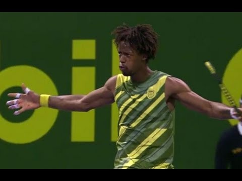 Gael Monfils Upsets Rafael Nadal at the 2012 Qatar ExxonMobil Open in Doha