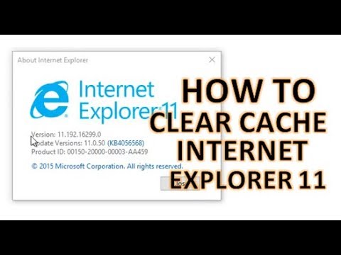 how do you clear cache in internet explorer Version 11